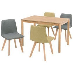 ダイニング5点セット テーブル：幅110×奥行70×高さ72cm/チェア：幅44×奥行51×高さ74×床面高41cm SH-8618LNT-GR-GY-5S