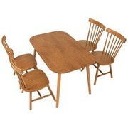BT-8626-42-LBR-5S [ダイニング5点セット テーブル：幅120×奥行75×高さ70cm/チェア：幅50×奥行55×高さ85×座面高42cm]