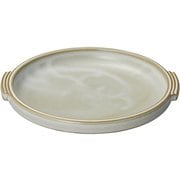 萬古焼 直火対応 オーブン対応 耐熱食器 陶板 8号 幅27×25×高さ4cm/電子レンジ対応/日本製/花三島 19102