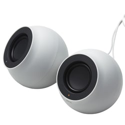 パソコン用2.0chスピーカー Stina（スティーナ） USB Type-C 接続 4.4W ボリュームコントローラー付 USB-A変換アダプター付 ホワイト SP-P10CUSBWH