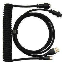コイルケーブル USB TypeC-A （ブラック） GRT053-BLK-ONE