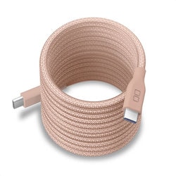 スパイラルケーブル USB-C to USB-C 2m PD240W対応 シェルピンク CIO-NLSC30000-CC2-SPK