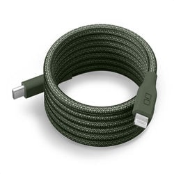 スパイラルケーブル USB-C to Lightning 60W 1m モスグリーン CIO-NLSC30000-CL1-MGR