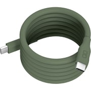 スパイラルシリコンケーブル USB-C to USB-C 1m PD240W出力対応 モスグリーン CIO-SLSC30000-CC1-MGR