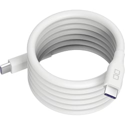 スパイラルシリコンケーブル USB-C to USB-C 1m PD240W出力対応 ホワイト CIO-SLSC30000-CC1-WH