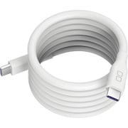 スパイラルシリコンケーブル USB-C to USB-C 1m PD240W出力対応 ホワイト CIO-SLSC30000-CC1-WH