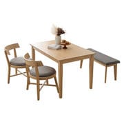 ダイニング4点セット テーブル:幅120×奥行75×高さ70cm/チェア:幅52.5×奥行56×高さ71×座面高43cm/ベンチ:幅100×奥行33×高さ43×座面高43cm MI-861036NALGY-4S