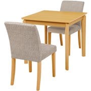 ダイニング3点セット テーブル:幅75×奥行75×高さ70.5cm/チェア:幅43×奥行57×高さ81×座面高44cm VDS-7301NABE-3S
