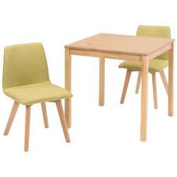 ダイニング3点セット テーブル：幅75×奥行75×高さ72cm/チェア：幅44×奥行51×高さ74×床面高41cm SH-8620LNT-22GR-3S