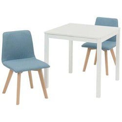 ダイニング3点セット テーブル：幅75×奥行75×高さ72cm/チェア：幅44×奥行51×高さ74×床面高41cm SH-8620WH-22BL-3S