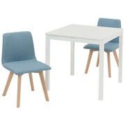 ダイニング3点セット テーブル：幅75×奥行75×高さ72cm/チェア：幅44×奥行51×高さ74×床面高41cm SH-8620WH-22BL-3S