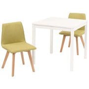 ダイニング3点セット テーブル：幅75×奥行75×高さ72cm/チェア：幅44×奥行51×高さ74×床面高41cm SH-8620WH-22GR-3S