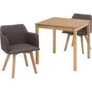 ダイニング3点セット テーブル：幅75×奥行75×高さ72cm/チェア：幅52×奥行54×高さ72×床面高42cm SH-8620LNT-23BR-3S