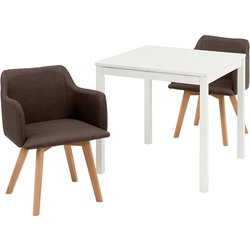 ダイニング3点セット テーブル：幅75×奥行75×高さ72cm/チェア：幅52×奥行54×高さ72×床面高42cm SH-8620WH-23BR-3S