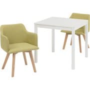 ダイニング3点セット テーブル:幅75×奥行75×高さ72cm/チェア:幅52×奥行54×高さ72×床面高42cm SH-8620WH-23GR-3S