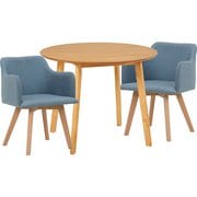 ダイニング3点セット テーブル:幅90×奥行90×高さ70cm/チェア:幅52×奥行54×高さ72×座面高42cm SH-8640LNT-23BL-3S