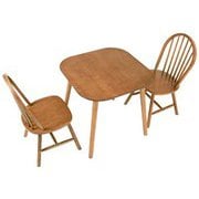BT-8627-24-LBR-3S [ダイニング3点セット テーブル：幅75×奥行75×高さ70cm/チェア：幅47×奥行52×高さ88×座面高42cm]