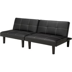 ソファベッド 幅176×奥行82～91×高さ68～32×座面高32cm LSF-4440BK-2S