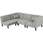 フラットS-GY-4S [ソファ4点セット 1P：幅71×奥行71×高さ66/53×座面高33/20cm/コーナー：幅71×奥行71×高さ66/53×座面高33/20cm]