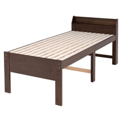 シングルミドルベッド 幅98×奥行225×高さ93×床面高52/57/62cm MB-5166S-DBR