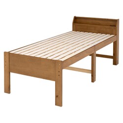 シングルミドルベッド 幅98×奥行225×高さ93×床面高52/57/62cm MB-5166S-LBR