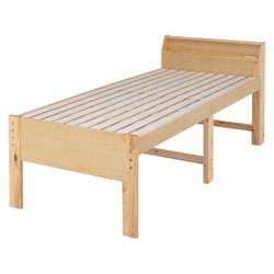 シングルミドルベッド 幅98×奥行225×高さ93×床面高52/57/62cm MB-5166S-NA
