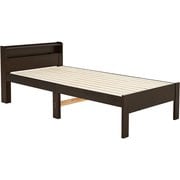 シングルベッド 幅97.5×奥行211.5×高さ76.5×床面高31/36/41cm MB-5406S-DBR