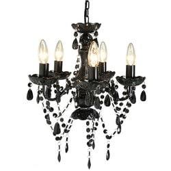 シャンデリア5灯 幅38×奥行38×高さ45cm NL-8605BK