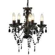 シャンデリア5灯 幅38×奥行38×高さ45cm NL-8605BK