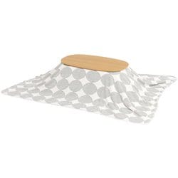 こたつ+うす掛け布団 2点セット こたつ：幅90×奥行50×高さ35.5cm/掛ふとん：210×170cm カルミナ950NA+スノウ950SGY