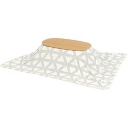 こたつ+うす掛け布団 2点セット こたつ：幅90×奥行50×高さ35.5cm/掛ふとん：210×170cm カルミナ950NA+スノウ950TGY