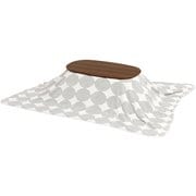 こたつ+うす掛け布団 2点セット こたつ:幅90×奥行50×高さ35.5cm/掛ふとん:210×170cm カルミナ950WN+スノウ950SGY