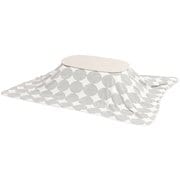 こたつ+うす掛け布団 2点セット こたつ:幅90×奥行50×高さ35.5cm/掛ふとん:210×170cm カルミナ950WS+スノウ950SGY