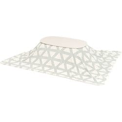 こたつ+うす掛け布団 2点セット こたつ：幅90×奥行50×高さ35.5cm/掛ふとん：210×170cm カルミナ950WS+スノウ950TGY