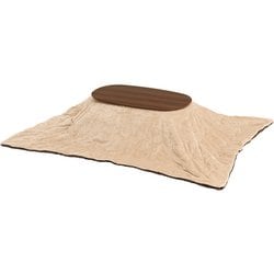 こたつ+うす掛け布団 2点セット こたつ：幅90×奥行50×高さ35.5cm/掛ふとん：210×170cm カルミナ950WN+ビケ950BE