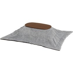 こたつ+うす掛け布団 2点セット こたつ：幅90×奥行50×高さ35.5cm/掛ふとん：210×170cm カルミナ950WN+ビケ950GY