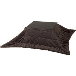 こたつ+うす掛け布団 2点セット こたつ：幅75×奥行60×高さ40cm/掛ふとん：195×180cm アルラ7560DBR+ビケ7560BR