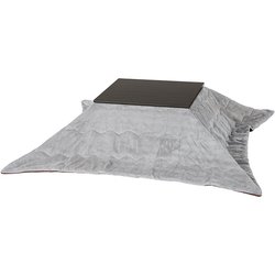 こたつ+うす掛け布団 2点セット こたつ：幅75×奥行60×高さ40cm/掛ふとん：195×180cm アルラ7560DBR+ビケ7560GY