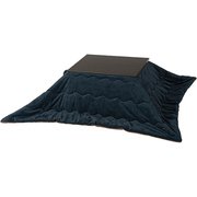 こたつ+うす掛け布団 2点セット こたつ:幅75×奥行60×高さ40cm/掛ふとん:195×180cm アルラ7560DBR+ビケ7560NV
