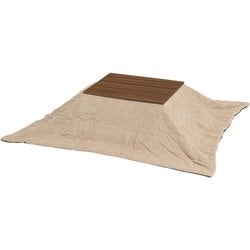こたつ+うす掛け布団 2点セット こたつ：幅75×奥行60×高さ40cm/掛ふとん：195×180cm アルラ7560LBR+ビケ7560BE