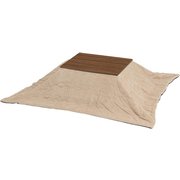 こたつ+うす掛け布団 2点セット こたつ:幅75×奥行60×高さ40cm/掛ふとん:195×180cm アルラ7560LBR+ビケ7560BE