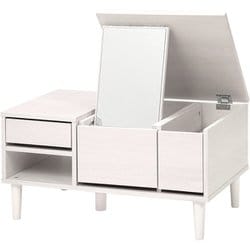 コスメテーブル 幅75×奥行45×高さ38cm RD-1125WS