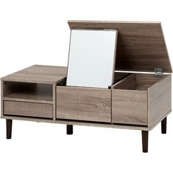 コスメテーブル 幅95×奥行45×高さ38cm RD-1126GY