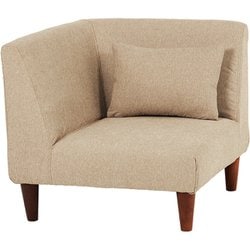 コーナーソファ 幅71×奥行71×高さ66/53×座面高33/20cm フラットCN-BE