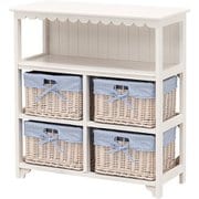 キャビネット 幅70×奥行30×高さ75cm MCC-5781WH