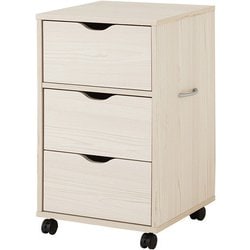 キャスター付きチェスト 幅40×奥行40×高さ67cm RCC-1551WS