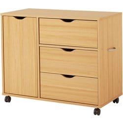 キャスター付きチェスト 幅80×奥行40×高さ67cm RCC-1552NA