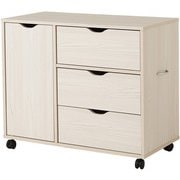 キャスター付きチェスト 幅80×奥行40×高さ67cm RCC-1552WS