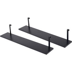 ウォールラック棚板 2枚組 幅80×奥行17.5×高さ15cm KTR-3142-T80BK
