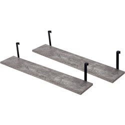 ウォールラック棚板 2枚組 幅80×奥行17.5×高さ15cm KTR-3142-T80MGY